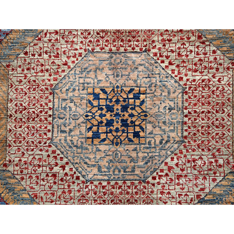 Tapis oriental en laine noué à la main 9 pi 10 po x 13 pi 8 po Lichen