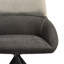 Chaise de salle à manger rembourrée pivotante en tissu deux tons gris Maverick