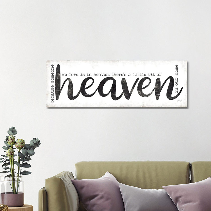 Heaven in Our Home 1 Piece Panoramic Wall Art on Canvas, 121.92 cm H x 40.64 cm W x 1.91 cm D, Wrapped Canvas
