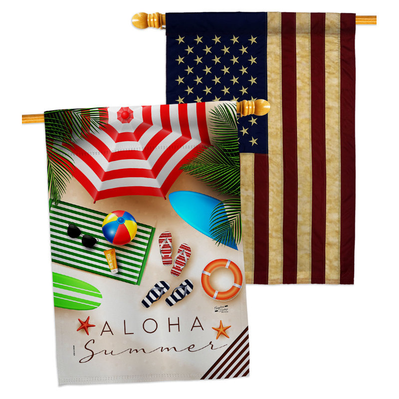 Drapeau de maison en polyester 2 côtés 40 x 28 po