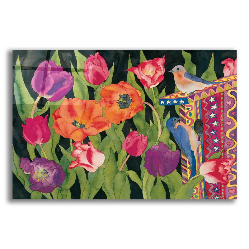 Gitan Bluebird House sur impression plastique / acrylique, H 16 po x l 24 po x P 0,2 po