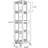 4 All Rotating Bookshelf With 360 Wheels, New Style White, Arc-Shaped Corners, Space Design, Simple Installation & Spacious Easy To Up-123378912