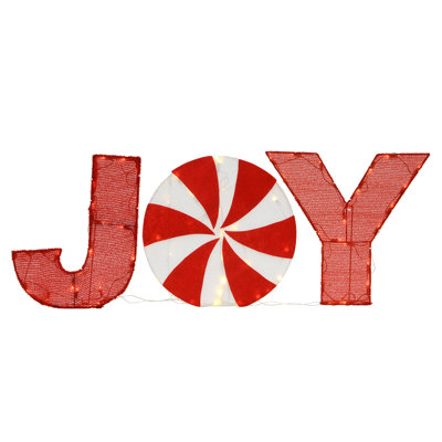 18" Pre-Lit JOY Decoration