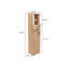 Armoire de salle de bain en chêne rustique 25,6 po x 5,9 po x 25,6 po | 100% panneau de particules enduit de mélamine, épaisseur: 0,7 pouce | Plusieurs tablettes, conception à fixation murale | Solution de rangement élégante pour les salles de bain modernes