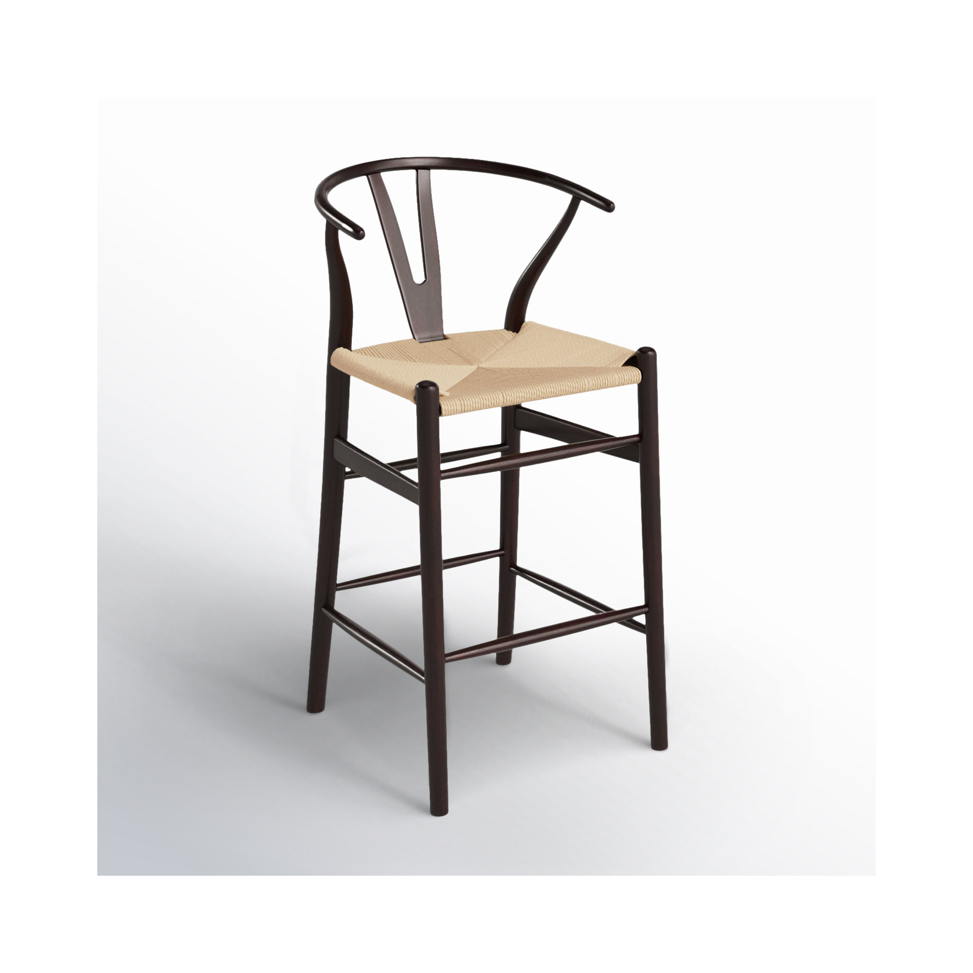 Fairbanks Solid Wood Bar/Counter Stool, Walnut, Natural, Counter Stool (26" Seat Height)