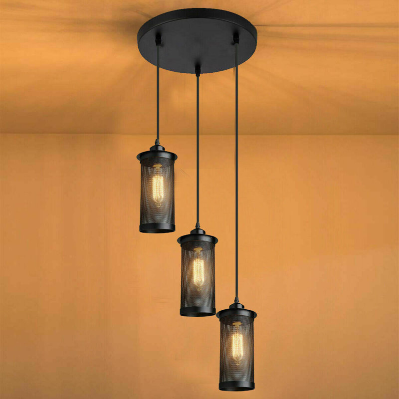 Curtsinger 3 - Light Black Cluster Pendant