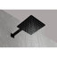 Luminaire de douche noir mat de 10 pouces avec pomme de douche carrée, douche à main, jets de corps et 3 valves d'équilibre incluant
