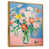 Toile avec cadre flottant or