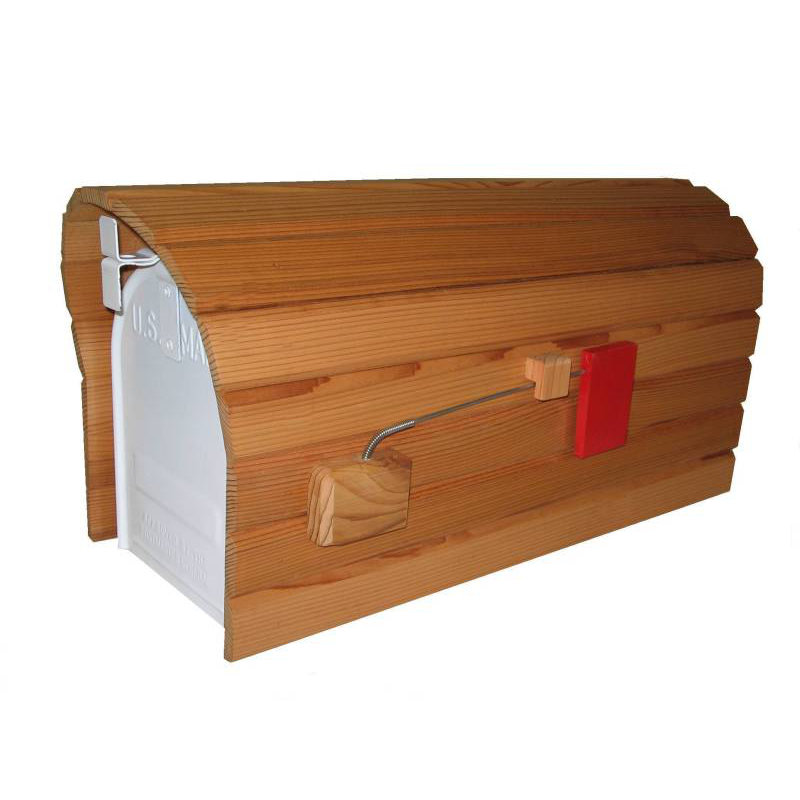Wood Cedar Wood Mailbox Wrap