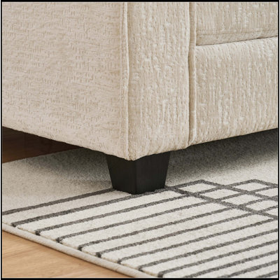 Canapé modulaire profond en chenille de 99 po pour salon modulaire 99 po, 4 sièges avec repose-pieds mobile, vert