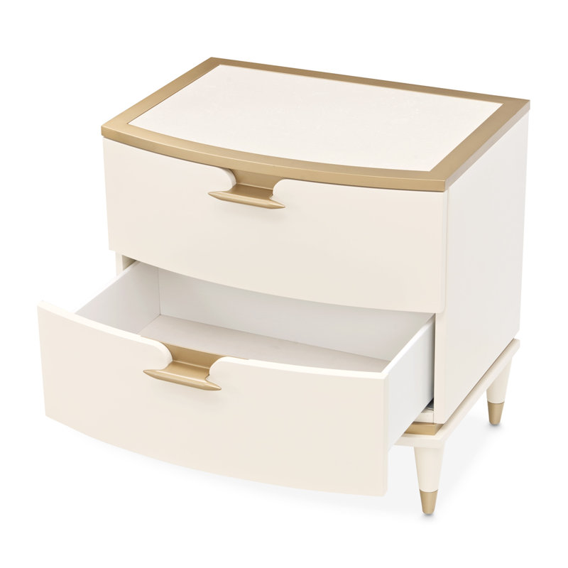 La Terrazza Nightstand - Creamy Pearl
