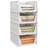Foldable Closet Organizers And Storage Bins 4 Pack Drawer Shelf Storage Container For Wardrobe Kitchen Bathroom Office Dorm White