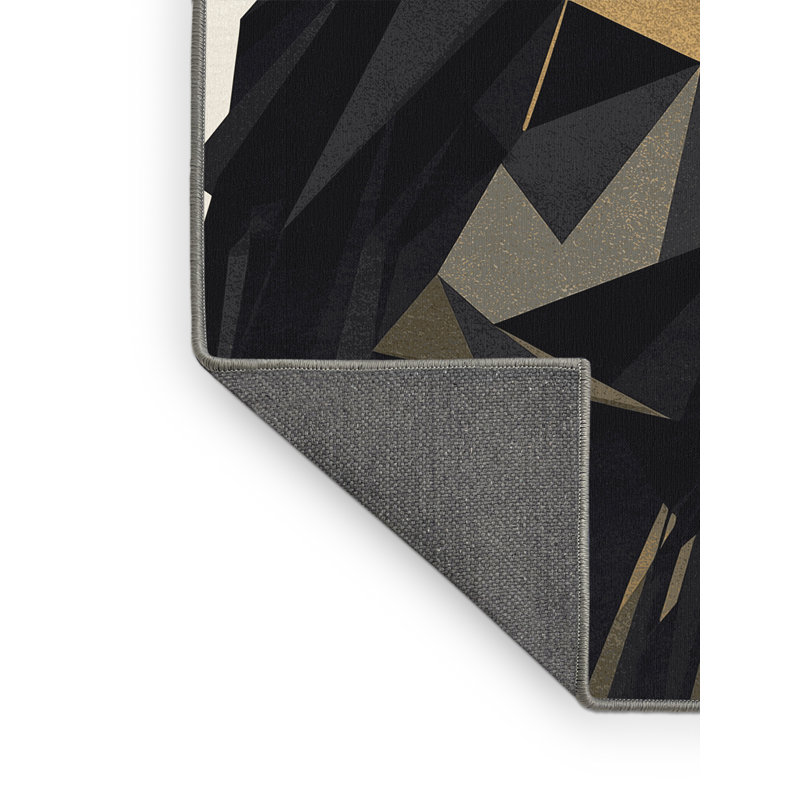 Tapis gris moelleux et moelleux de style gladiateur romain Dunmire, 3 x 5