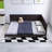 80"X58" Full Size Wood White Bed-106736545