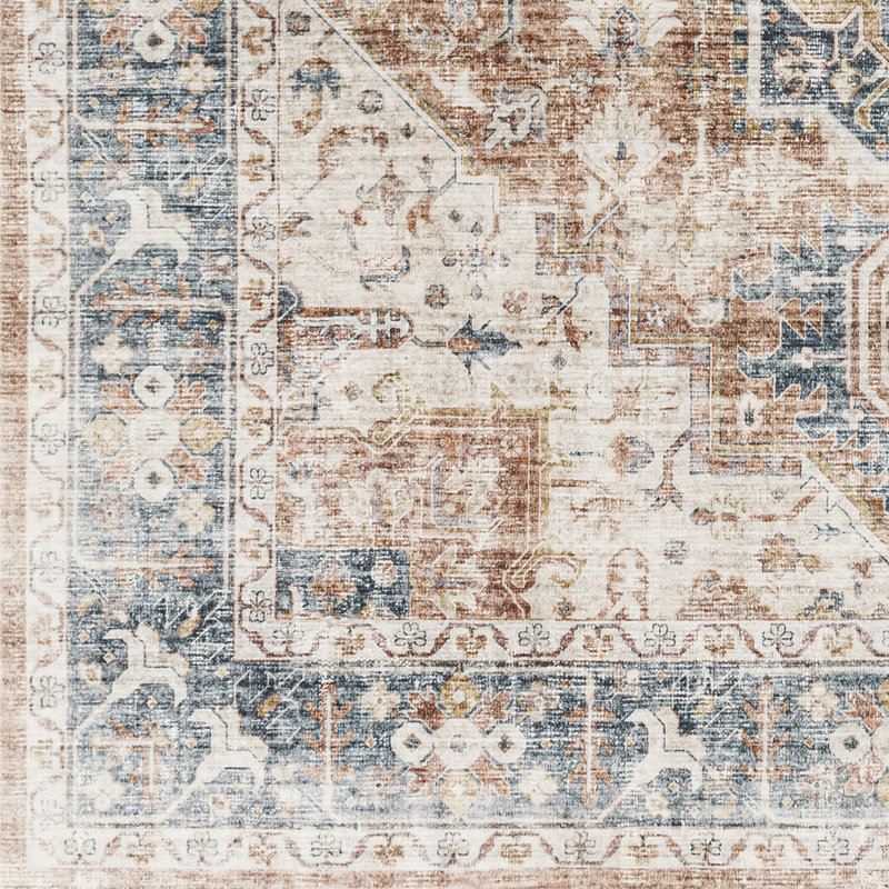 Mittler Washable Oriental Indoor Rug, Rectangle 2'6" x 4'