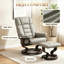 Fauteuils inclinables ajustables, structure en bois et similicuir, salon moderne pour la maison