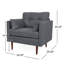 Fauteuil club en polyester capitonné l 34,5 po Ariahana-1084297763