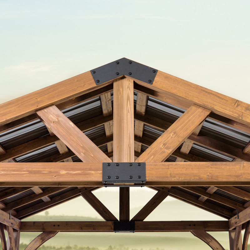 Backyard Discovery Arlington 12' x 12' Solid Wood Patio Gazebo