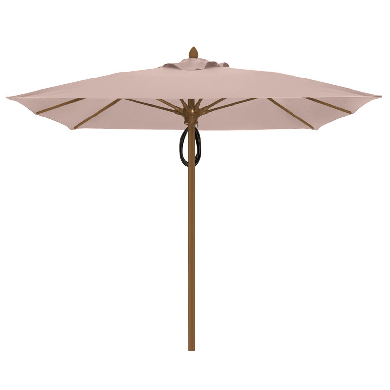Parasol de marché carré 7,5 pi Prestige, Lin lin, Bronze champagne