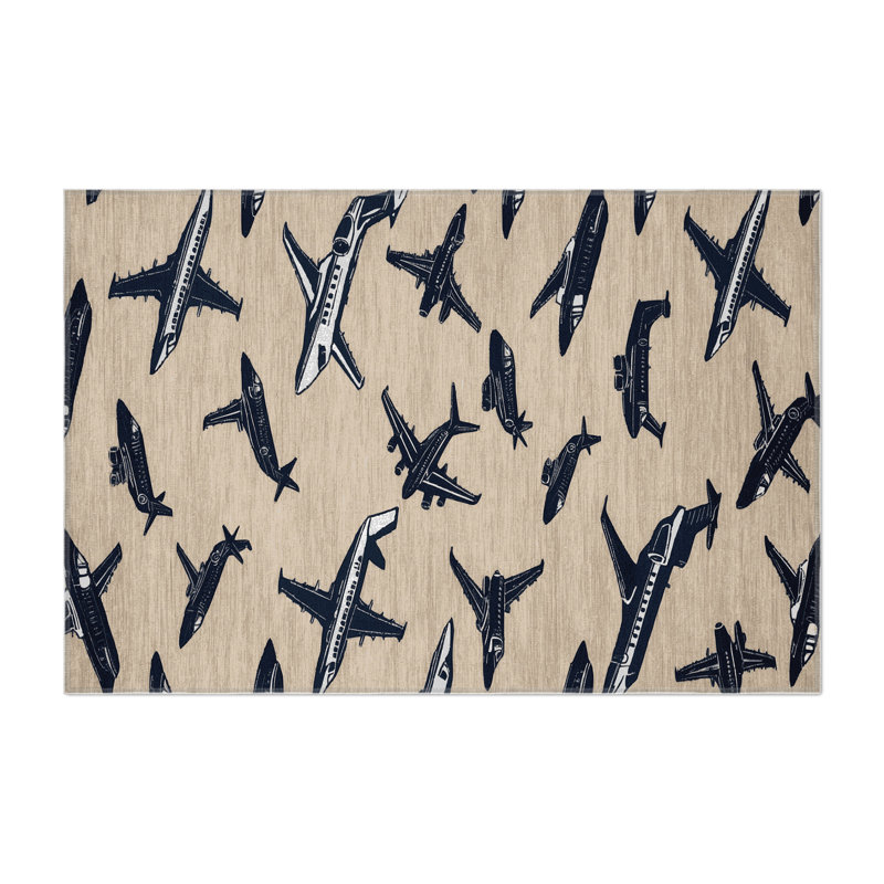 Tapis intérieur et extérieur beige Transport, Rectangle 9 pi x 12 pi