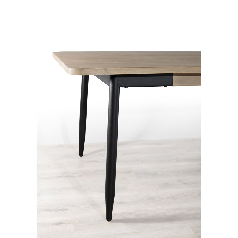 Brodeur Acacia Rectangular Wood Top Dining Table
