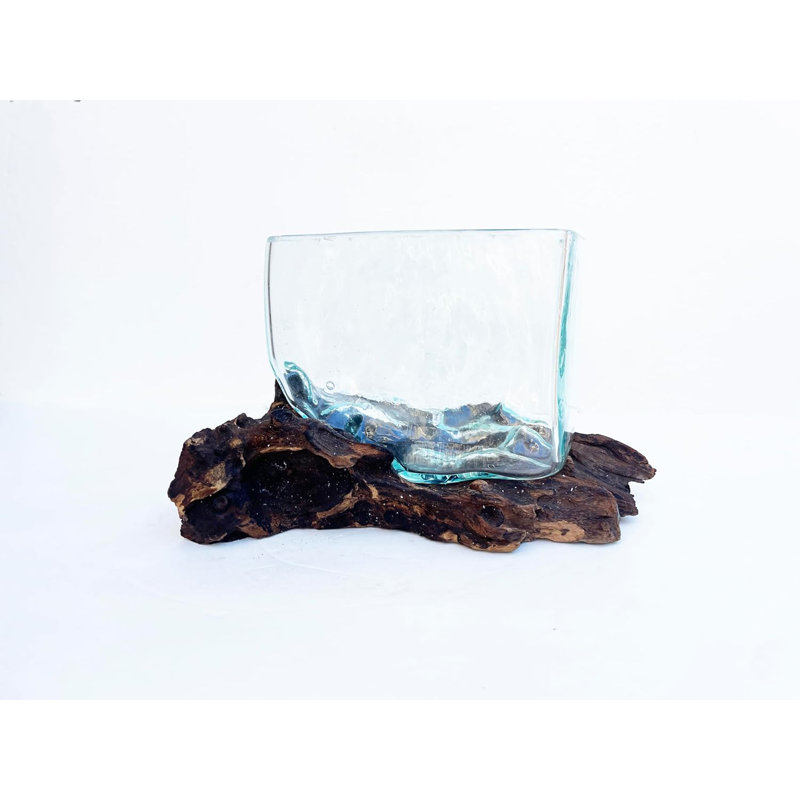Centre de table en verre soufflé à la main