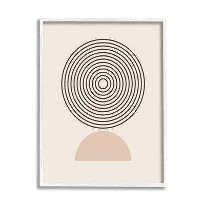 Cercles modernes sur fond beige sur bois