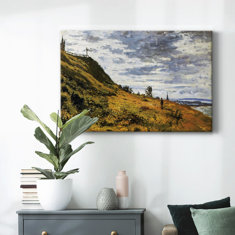 Promenade sur les falaises de Sainte-Gallery, toile tendue, H 24 po x l 36 po