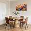 Ensemble de 1 tableau abstrait sur toile tendue, orné de fleurs de lotus-984336505