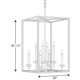 Perth 8 Light Metal Dimmable Lantern Chandelier