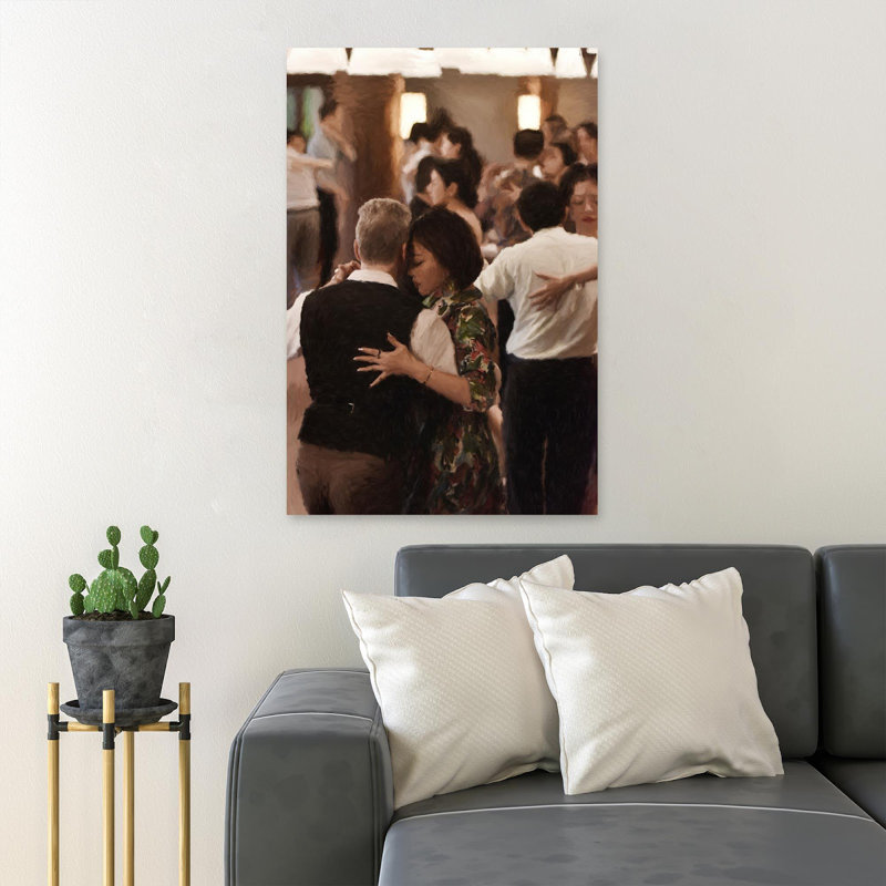 Shallow Focus Photo of Man and Woman Dancing - 1 pièce, reproduction d'art graphique sur toile tendue, H 20 po x l 16 po