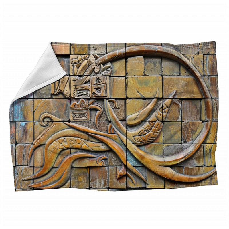 Machine Printed Throw Blanket, 60" x 80"