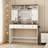 43" Farmhouse Vanity – Lighted 3-Color Mirror, Touch-Dim, Slide-Top Drawer, Hair-Dryer Shelf, Pure-White MDF Finish
