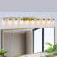 10 lumières de meuble-lavabo or pour miroir, éclairage mural moderne en or 52 pouces pour la chambre à coucher et le salon