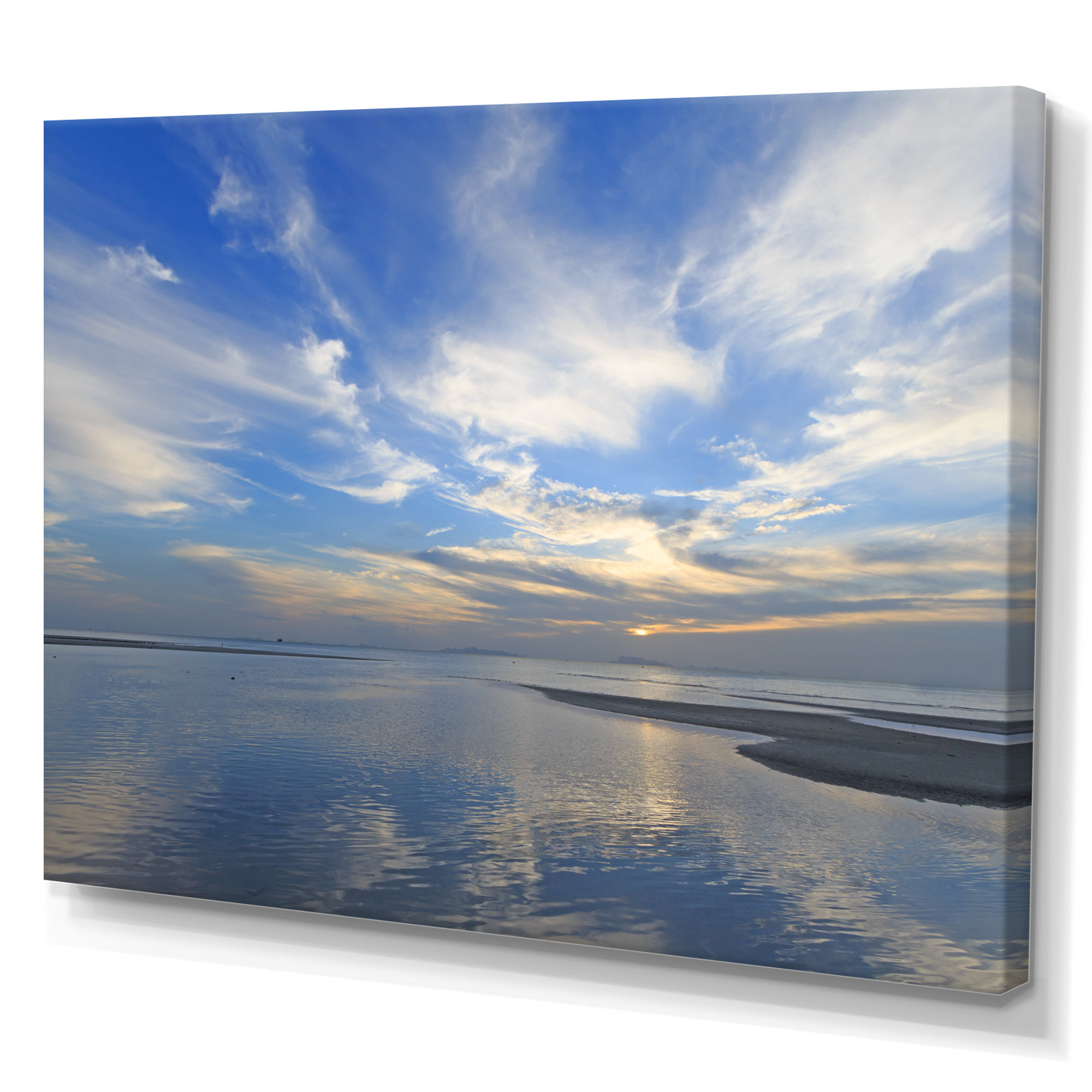 Winston Porter Dramatic Tropical Beach Sunset - Print on Canvas | Wayfair