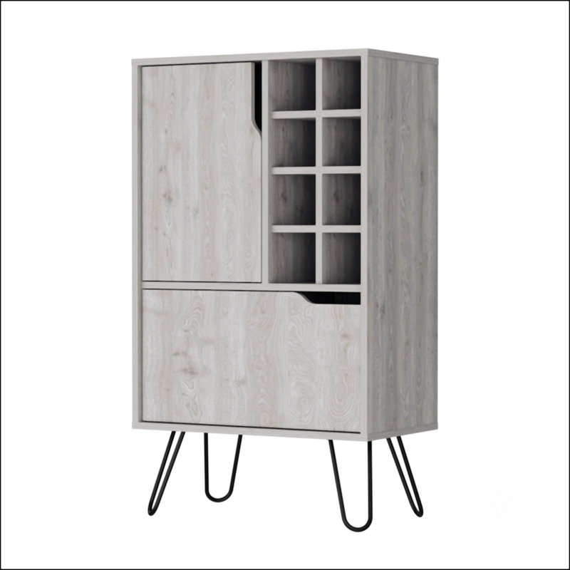 8-Bottle Rectangle Bar Cabinet