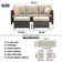 Kaniha Premium All-Weather Wicker 3 - Person Patio Conversation Sets with Cushions