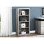 Bibliothèque grise en stratifié pour bureau et chambre à coucher, 5 niveaux avec stratifié moderne, chambre à coucher de style contemporain