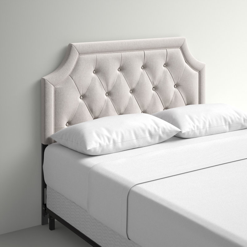 Amery Upholstered Headboard, Full, Grayish Beige