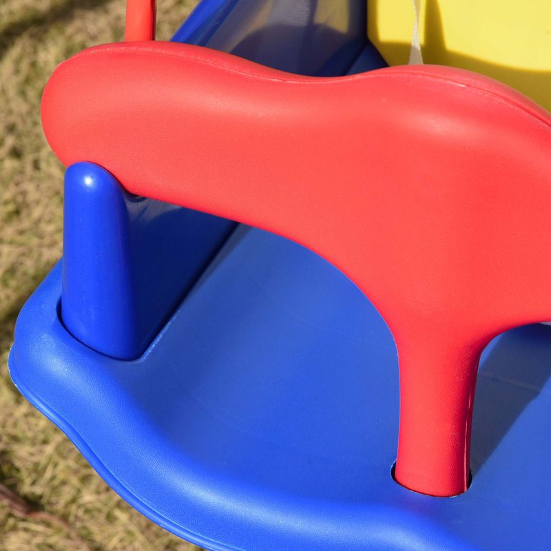 Ensemble de balançoire pour bébé pour la cour intérieure / extérieure, structure en métal solide avec harnais de siège de bébé pour enfant de 6 à 36 mois