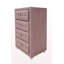 Commode en tissu rose de style moderne