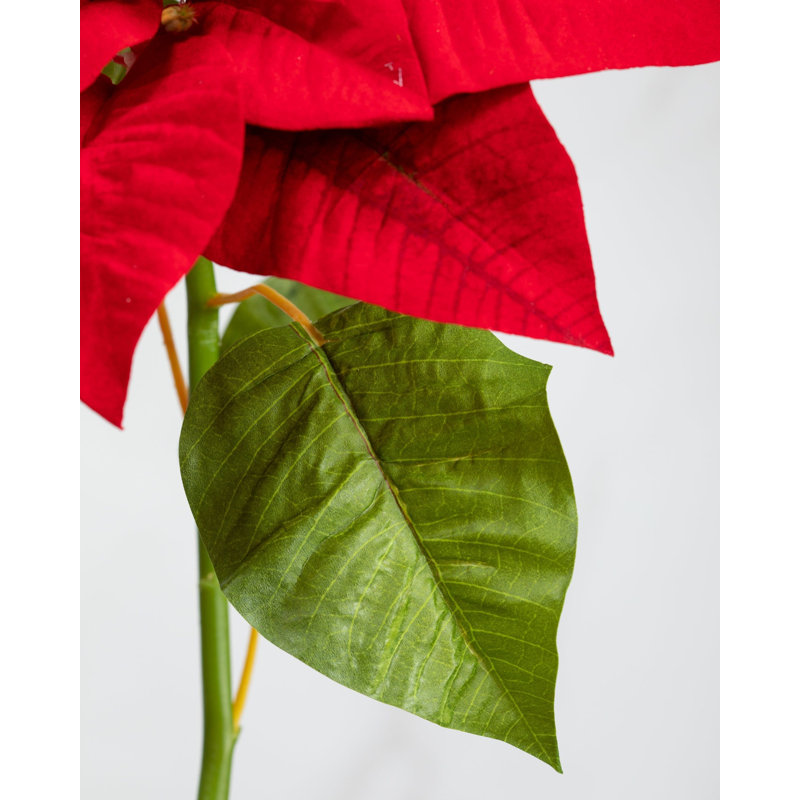 Poinsettia artificiel rouge de 61 cm, Rouge