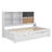 Charming Twin-Sized Daybed With Integrated Shelves, Chalkboard Design, And Pull-Out Trundle Bed