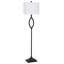 Lampe sur pied en polyrésine - fonte noire, 68 po