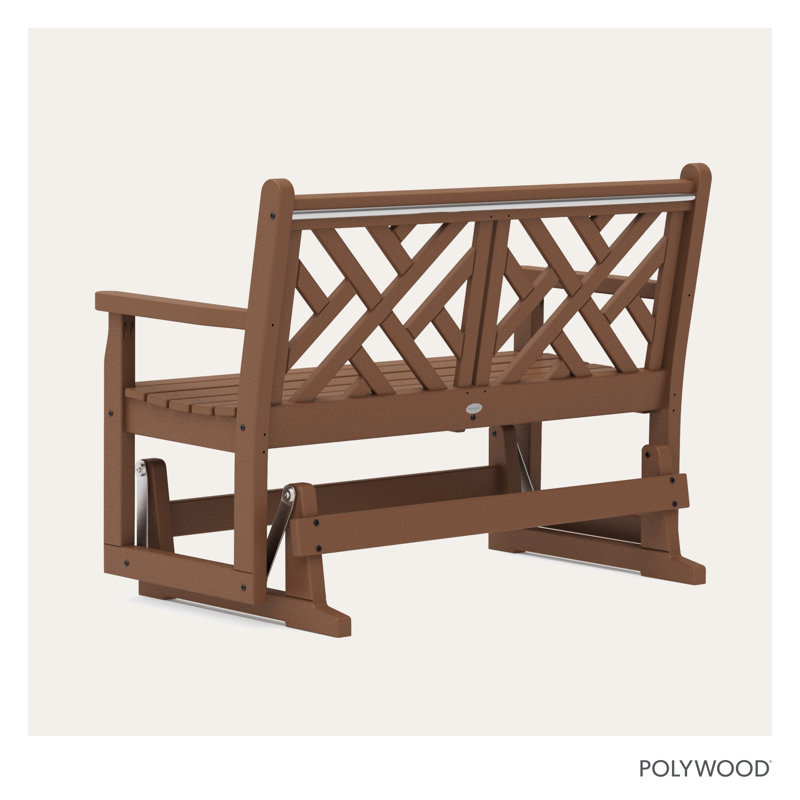 POLYWOOD Chippendale 48" Glider, Dark Teak