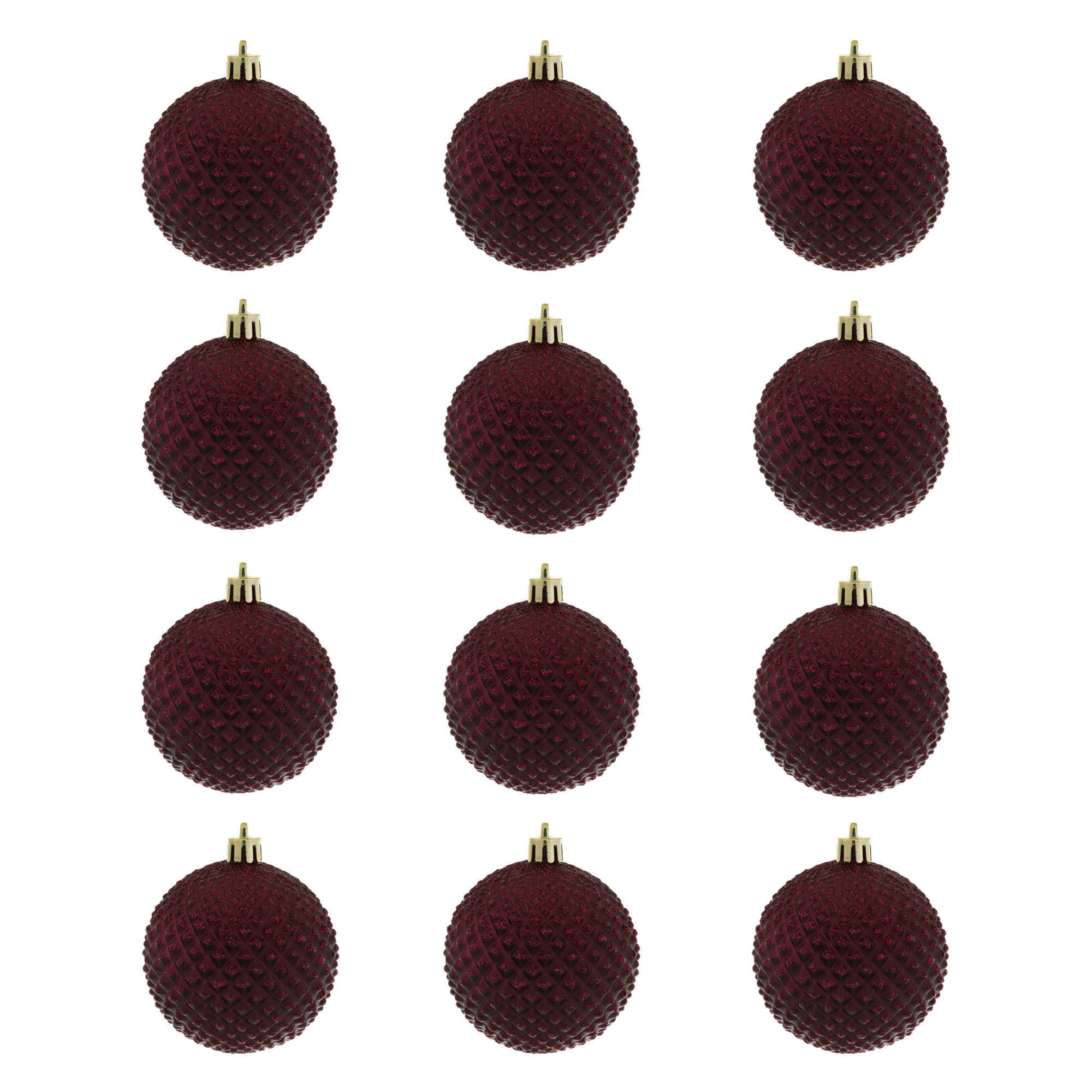 Durian Glitter Ball Ornament, Red