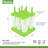 Tovolo Groovy Ice Pop Molds Set of 6 with Drip Guards for Homemade Frozen Treats, Spring Green-46485063