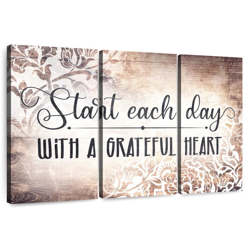 Tergel Grateful Quote, 42" H x 65" W