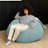Raven-Symoné Home Hopseat Bunny Oval Shaped Large Bean Bag Chair With Ears, Ultra Soft Shearling - Green-1053518516