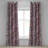 Dakota Fields Retro Grommet Curtain Autumn Minimalist Leaves Art 50" x 54" Dark Rust Lavender and Blue-1044687876